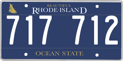 RI license plate 717712