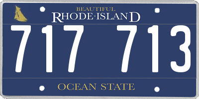 RI license plate 717713