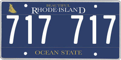 RI license plate 717717