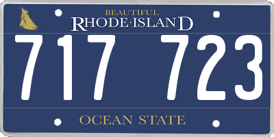 RI license plate 717723