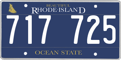 RI license plate 717725