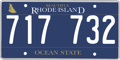 RI license plate 717732