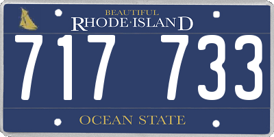 RI license plate 717733