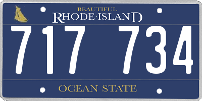 RI license plate 717734