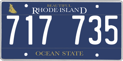 RI license plate 717735