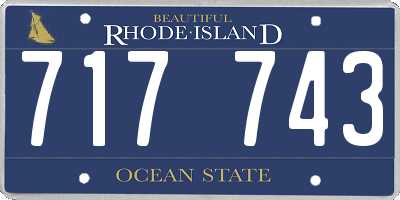 RI license plate 717743