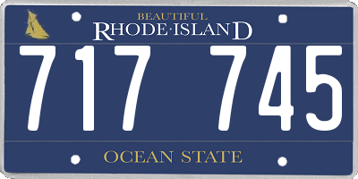 RI license plate 717745