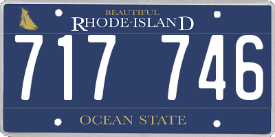 RI license plate 717746