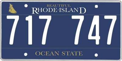RI license plate 717747