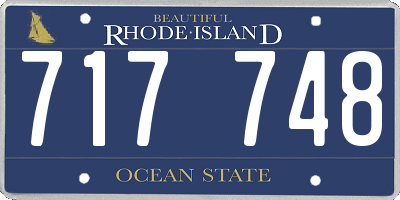 RI license plate 717748