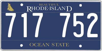 RI license plate 717752
