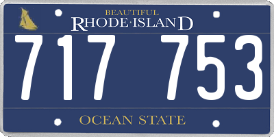 RI license plate 717753