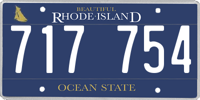 RI license plate 717754