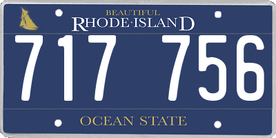 RI license plate 717756