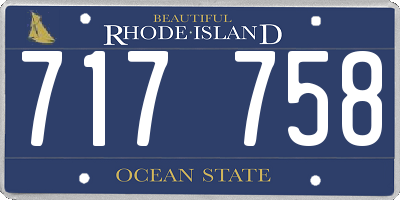 RI license plate 717758