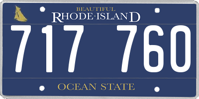 RI license plate 717760