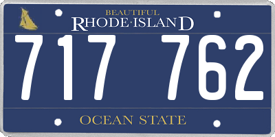 RI license plate 717762