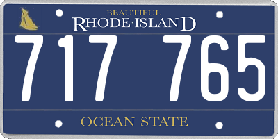 RI license plate 717765