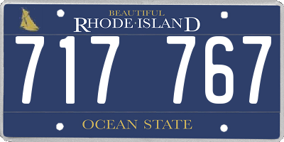 RI license plate 717767