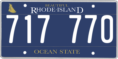RI license plate 717770