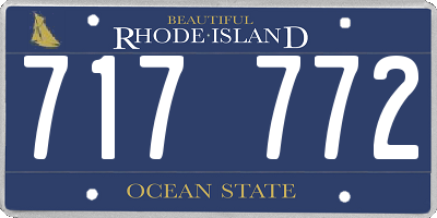 RI license plate 717772