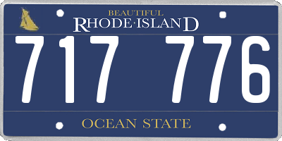RI license plate 717776