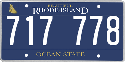 RI license plate 717778