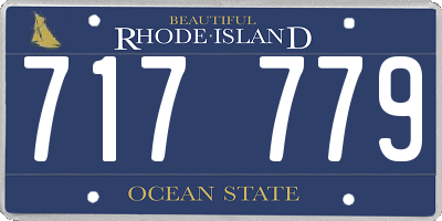 RI license plate 717779