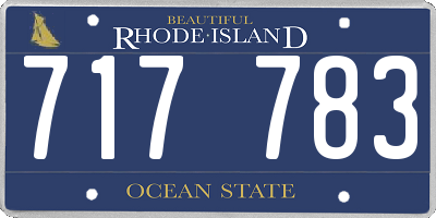 RI license plate 717783
