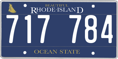 RI license plate 717784