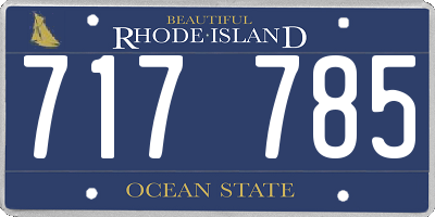 RI license plate 717785