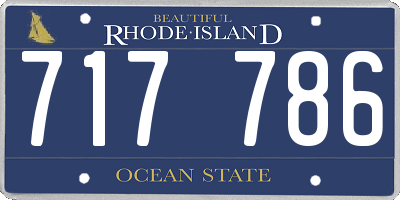 RI license plate 717786