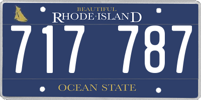 RI license plate 717787