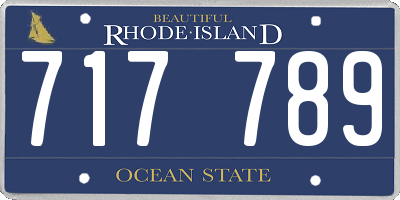 RI license plate 717789