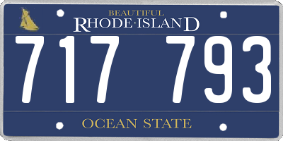 RI license plate 717793