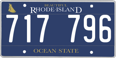 RI license plate 717796