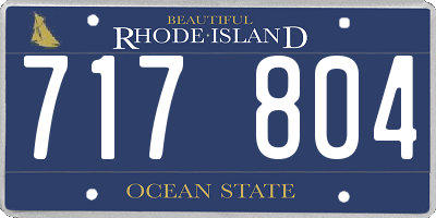 RI license plate 717804