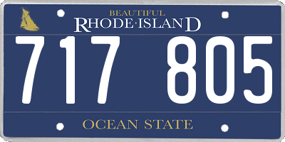 RI license plate 717805