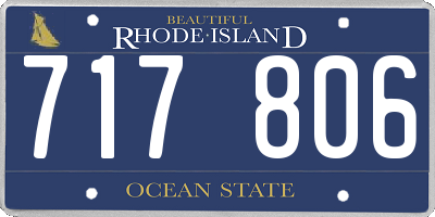 RI license plate 717806