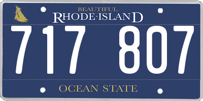RI license plate 717807