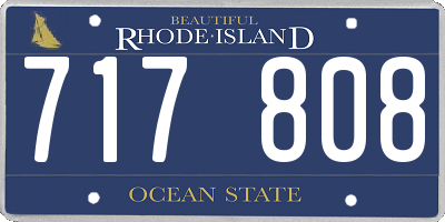 RI license plate 717808
