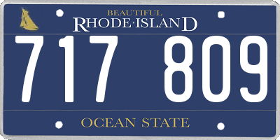 RI license plate 717809