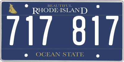 RI license plate 717817