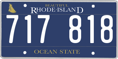 RI license plate 717818