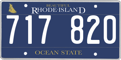 RI license plate 717820