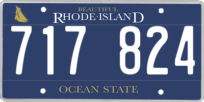 RI license plate 717824