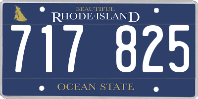 RI license plate 717825
