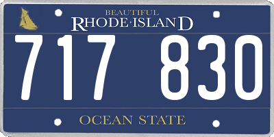 RI license plate 717830