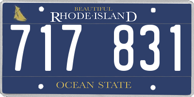 RI license plate 717831