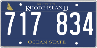 RI license plate 717834
